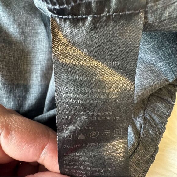 Isaora Men's Gray Packable Lightweight Shell Jacket Windbreaker Rain Hooded S - Picture 10 of 11